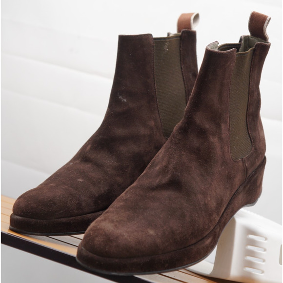 Robert clergerie brown suede chelsea boots size 6 - Picture 1 of 9